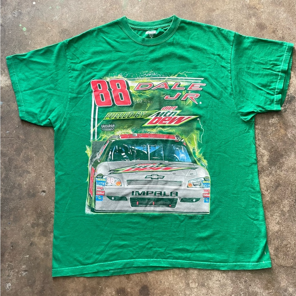 Dale Jr Green Mountain Dew nascar Tee